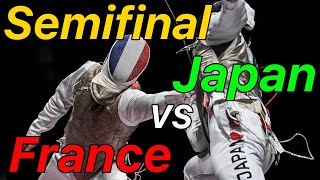 Tokyo 2021 Semifinal France v Japan  Olympic Fencing  Mens Foil Team Highlights [upl. by Dhiman]