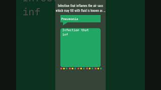 Infection that may fill air sacs with fluid NurseEd Mastery Series shorts nurse [upl. by Herman]