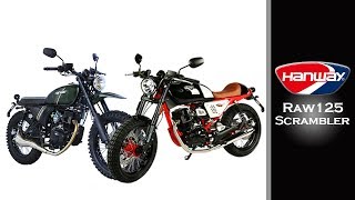 HANWAY RAW125 CAFE amp HANWAY SCRAMBLER Review en español [upl. by Woodie]