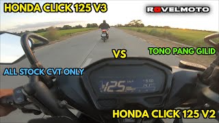 HONDA CLICK 125 V2 VS HONDA CLICK 125 V3CVT ONLYALL STOCK ENGINE [upl. by Ysnap849]