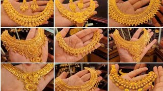 👌😍 bridal gold necklace collection latest gold necklace design 2024 gold necklace jewellery [upl. by Lahey50]