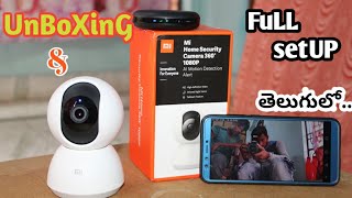 Xioami Home Security Camera 360° Unboxing amp Full Setup in telugu [upl. by Cagle954]