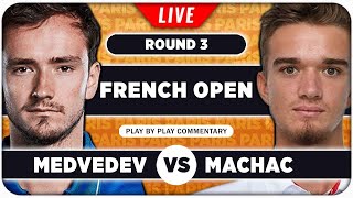 MEDVEDEV vs MACHAC • French Open 2024 • LIVE Tennis PlaybyPlay Stream [upl. by Jerrine]