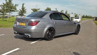 BMW M5 E60 V10 with Eisenmann Exhaust Revs amp Accelerations [upl. by Ecnarwal]