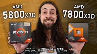 R7 5700X3D vs R7 5800X3D vs R7 7800X3D  Productivity amp Gaming Benchmarks [upl. by Tolmach]