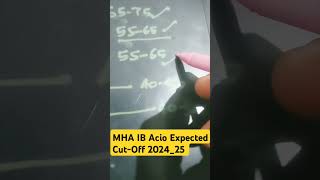 MHA IB ACIO Expected Cut Off 2024  mha ib acio cut off analysis 2024 ibcutoff2024 shorts [upl. by Mchale]