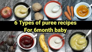 6month baby foodApplepotatocarrotbeetroot bananasweet potato puree recipesbabybreakfastrecipe [upl. by Anyalram275]