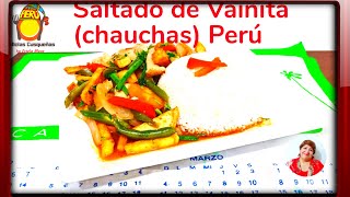 COMO PREPARAR VAINITASCHAUCHASEJOTES SALTADAS CON POLLO RECETA CASERACOMIDA PERUANA [upl. by Eigla]