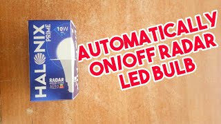 Halonix radar motion sensor led bulb  halonix radar led bulb Unboxing Tamil [upl. by Ahsikahs274]