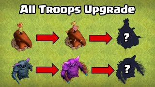 All Troops Level 1 to Max Upgrade TH 16 Max Troops Clash of Clans [upl. by Nya]