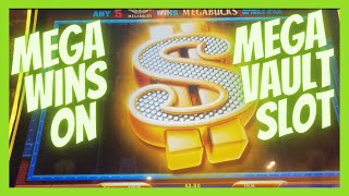 MEGA LINE HITS on MEGA VAULT slot machine casino wins lasvegas [upl. by Edelsten]