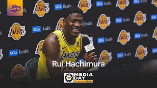 Lakers Media Day 2023  Rui Hachimura Press Conference [upl. by Alusru]