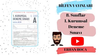 BİLFEN YAYINLARI 8 SINIFLAR KURUMSAL 1 DENEME SINAVI [upl. by Nunci]