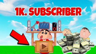 Shinchan Started His YouTube Journey With Friends  In Roblox Youtuber Life [upl. by Rothenberg]