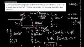 M1 Mechanics  Projectiles 1 AQA M1 Edexcel M2  Very basic intro  A Level Maths and Physics [upl. by Healy209]