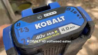 KOBALT 40 volt weed eater [upl. by Grogan210]