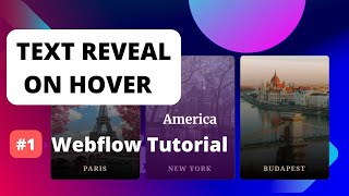 Text reveal on hover  Webflow Tutorial1 [upl. by Lauree]