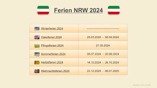 Ferien NRW 2024 [upl. by Marya322]