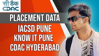 CDAC Hyderabad IACSD Pune Know IT  Placement Data  CDAC Placements Update [upl. by Nancey]