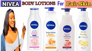 BEST NIVEA BODY LOTIONS FOR A FAIR AND GLOWING SKIN IN 2021 nivealotion healthyskinwithnivea [upl. by Nosnej734]