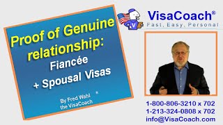 Proof of Genuine relationship Fiancee K1 Visa  Spousal CR1 Visas [upl. by Godiva651]