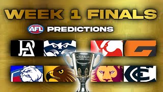 FINALS WEEK 1 AFL TIPS  PREDICTIONS 2024 [upl. by Akoyn]