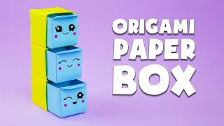 Tutorial portaoggetti di carta origami  DIY Lavoretti di carta  Origami Paper Box [upl. by Eaneg208]