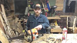 Carb work on Stihl MS 170 [upl. by Acinna]