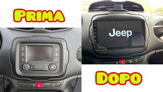 Installazione Car Tablet Android Auto Car Play DAB Per JEEP RENEGADE 20142022 [upl. by Coney]