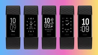 Fitbit Charge 4 Clock Faces See All 24 in Actual Use [upl. by Jepson]