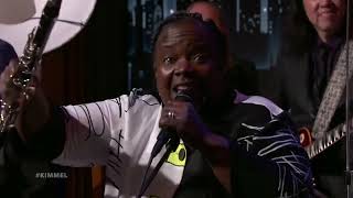 OMG Doreen Lawrence amp Dorian Ketchens Perform When the Saints with The Cletones on Jimmy Kimmel [upl. by Clementia]