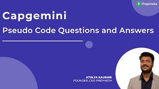 Capgemini Pseudo Code Questions and Answers [upl. by Greenebaum]