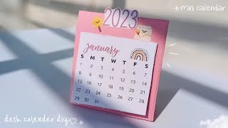 Mini desk calender of 2023 diy ✨ how to make calendar easily🗓️ aesthetic [upl. by Thatcher983]