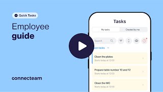 Connecteam  User Guide  Quick Tasks [upl. by Seiuqram]