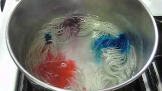 How to Make MultiColored Yarn Space Dyeing Method [upl. by Etti685]