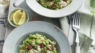 Recette  Risotto aux asperges vertes façon Cyril Lignac [upl. by Tyika257]