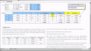 Kostenrechnung  Deckungsbeitragsrechnung mit Engpass [upl. by Annunciata412]