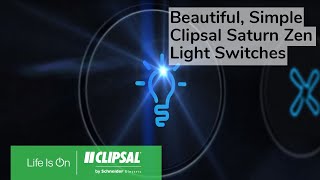 Beautiful Simple Clipsal Saturn Zen Light Switches [upl. by Emlin601]