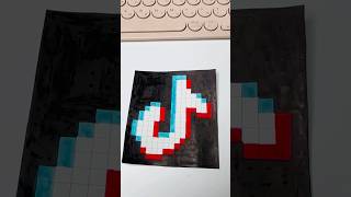 TikTok logo❤️ mini Pixel Art Idea pixelart trend drawing draw tiktok [upl. by Pump]