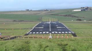 What a spectacular landing Flybe SAAB 340 landing at Kirkwall Airport Orkney [upl. by Ribak197]