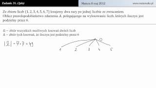 Zadanie 31  Matura z matematyki 8 maj 2012 [upl. by Eralcyram237]