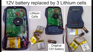 Replace 12V A24 meter battery with 3 lithium cells [upl. by Ion]