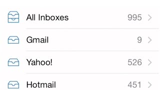How to view All Inboxes  all in one  gmail yahoo hotmail Mail app iPhone iPad iPod [upl. by Meridel]