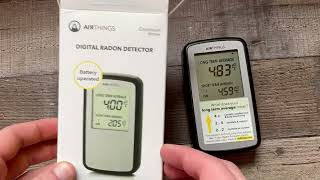 Airthings Corentium Home Radon Detector 223 Portable Lightweight Review [upl. by Aehtna942]