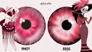 Eyes with Rosie and Mimzy colors palette  Hazbin Hotel [upl. by Bettina]