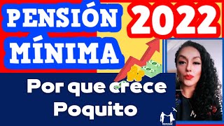 Pensión mínima 2022 Porque crece Poquito PensionMinima2022 PensionGarantizada [upl. by Soren]