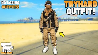 Easy Tan Joggers Utility Vest Glitched Tryhard Modded Outfit In GTA 5 Online No Transfer [upl. by Mak]