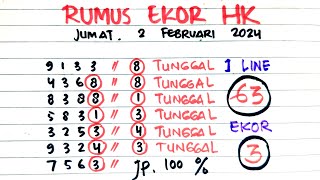 PREDIKSI HK 2 FEBRUARI 2024  BOCORAN TOGEL HONGKONG MALAM INI  RUMUS KELAPA EKOR HK JITU [upl. by Ahsenac]