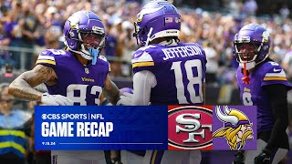 Vikings get STATEMENT win over Niners start 20 for first time since 2016  Game Recap [upl. by Ydisac]