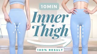 10min Inner Thighs Burn  Stretches  Get Thighs Gap Easily  No Jumping 100 Result [upl. by Olmstead305]